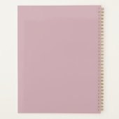 Moderne aangepaste roze roos Stijlvolle trendy pla Planner (Achterkant)