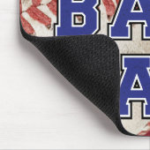 Moderne aangepaste rustieke honkbalspeler muismat (Hoek)