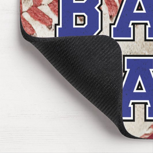 Moderne aangepaste rustieke honkbalspeler muismat (Hoek)