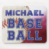Moderne aangepaste rustieke honkbalspeler muismat (Voorkant)