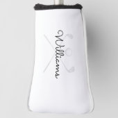 Moderne aangepaste script naam golfclubs golfheadcover (Draai 90)