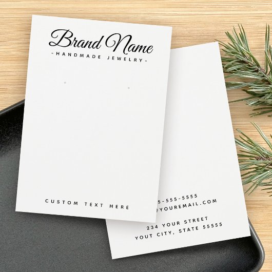 Moderne aangepaste scriptkleur die weergavekaart o visitekaartje