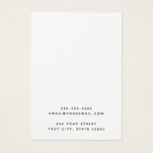 Moderne aangepaste scriptkleur die weergavekaart o visitekaartje (Achterkant)