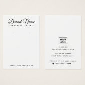 Moderne aangepaste scriptkleur die weergavekaart o visitekaartje (Voorkant /achterkant)