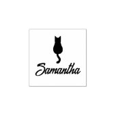 Moderne aangepaste scriptnaam Cat Rubberstempel (Afrduk)