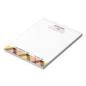 Moderne aangepaste scriptnaam E-mail Tel Pset Tart Notitieblok (Linkerzijde)