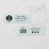 Moderne aangepaste scriptvolgorde Hartelijk dank Mini Visitekaartje (Voorkant / Achterkant)