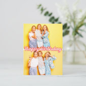 Moderne Aangepaste Sjabloon voor 2 foto's Gelukkig Briefkaart (Staand voorkant)