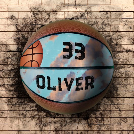 Moderne Aangepaste Speler Naam & Nummer Aandenken Basketbal