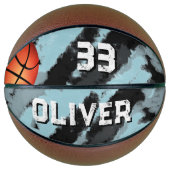 Moderne Aangepaste Speler Naam & Nummer Aandenken Basketbal (Voorkant)