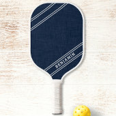 Moderne aangepaste spelersnaam witte strepen donke pickleball paddle