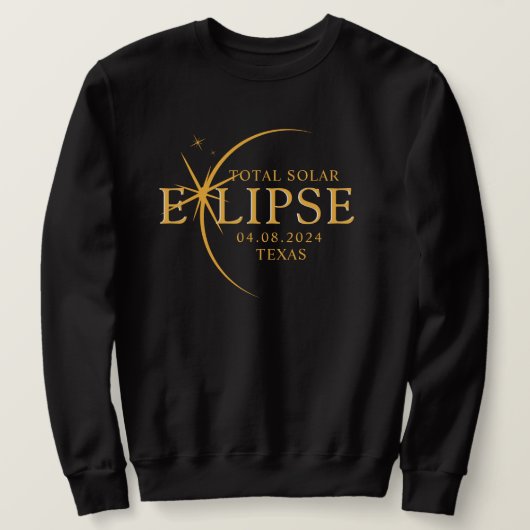 Moderne aangepaste staat 2024 Texas totale zonsver Trui (Design voorkant)