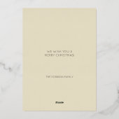 Moderne aangepaste sterren en Oranje Waterverf Folie Feestdagenkaart (Achterkant)