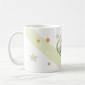 Moderne aangepaste sterren en Oranje Waterverf fot Koffiemok (Links)