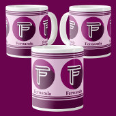 Moderne aangepaste stijlvolle naam Monogram Letter Grote Koffiekop