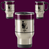 Moderne aangepaste stijlvolle naam Monogram Letter Reisbeker