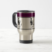 Moderne aangepaste stijlvolle naam Monogram Letter Reisbeker (Voorkant links)