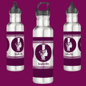 Moderne aangepaste stijlvolle naam Monogram Letter Waterfles