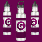 Moderne aangepaste stijlvolle naam Monogram Letter Waterfles