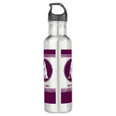 Moderne aangepaste stijlvolle naam Monogram Letter Waterfles (Achterkant)