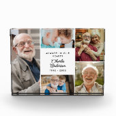 Moderne Aangepaste Tekst 5-Foto Collage Herdenking Fotoblokken (Voorkant)