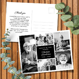 Moderne aangepaste tekst 5-foto's dankbetuiging ro briefkaart