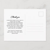 Moderne aangepaste tekst 5-foto's dankbetuiging ro briefkaart (Achterkant)