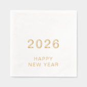 Moderne aangepaste tekst Gelukkig Nieuwjaar 2026 P Folie Servetten (Voorkant)