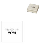 Moderne aangepaste tekst Gelukkig Nieuwjaar Rubberstempel (Gestempeld)