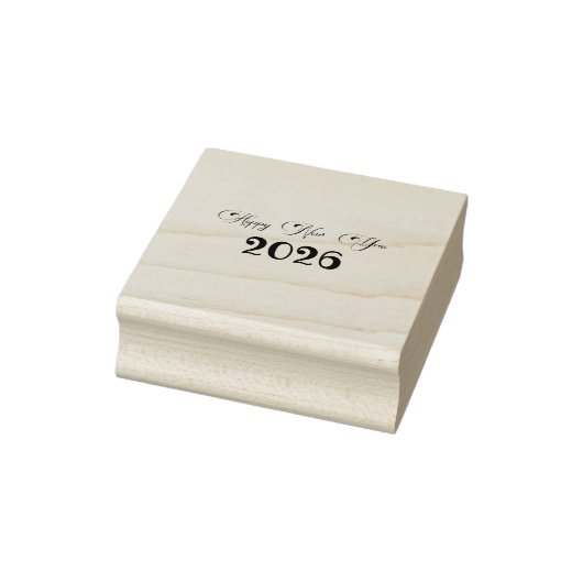Moderne aangepaste tekst Gelukkig Nieuwjaar Rubberstempel (Stempel)