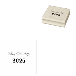 Moderne aangepaste tekst Gelukkig Nieuwjaar Rubberstempel