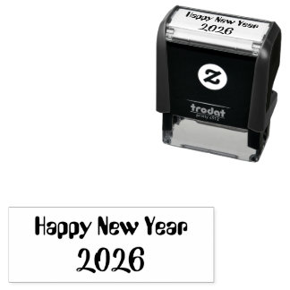Moderne aangepaste tekst Gelukkig Nieuwjaar Zelfinktende Stempel