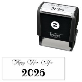 Moderne aangepaste tekst Gelukkig Nieuwjaar Zelfinktende Stempel