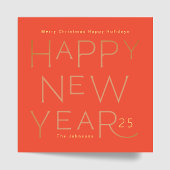 Moderne aangepaste tekst Happy New Years Editable  Feestdagenkaart