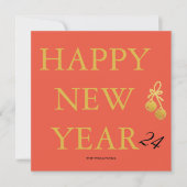 Moderne aangepaste tekst Happy New Years Editable  Feestdagenkaart (Voorkant)