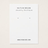 Moderne aangepaste tekst met weergavekaarten visitekaartje (Voorkant)