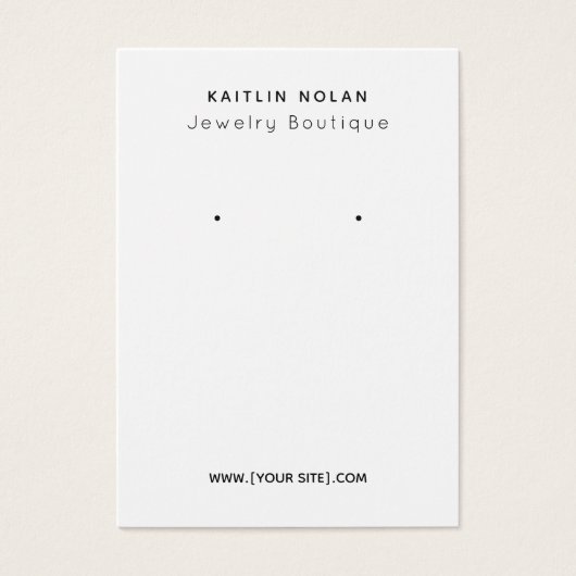 Moderne aangepaste tekst met weergavekaarten visitekaartje (Voorkant)