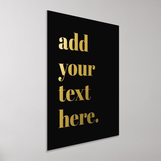Moderne aangepaste tekst zwart folie afdrukken (Laagn)