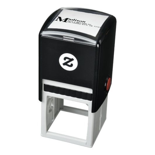 Moderne aangepaste thuisadres zwarte tekst  zelfinktende stempel (Product)