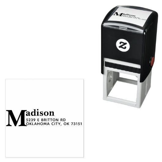 Moderne aangepaste thuisadres zwarte tekst  zelfinktende stempel (In situ)