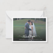Moderne aangepaste trouwfoto bedankkaart notitiekaartje (Voorkant)