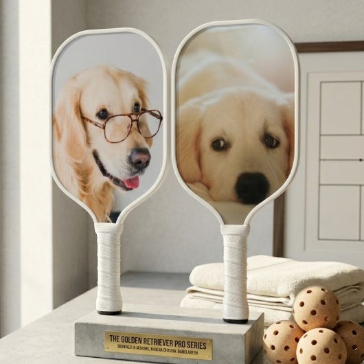 Moderne Aangepaste Tweezijdige Hond Foto Pickleball Paddle