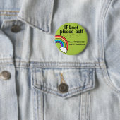 Moderne aangepaste verloren kind ID Rainbow Badge Ronde Button 5,7 Cm (In situ)