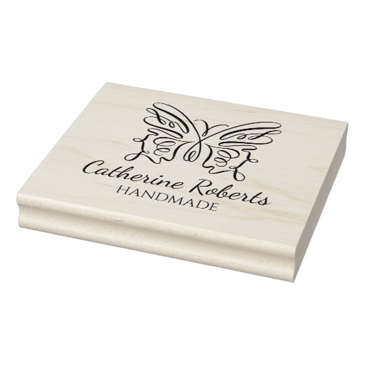 Moderne, aangepaste vlinderhandleiding groot rubberstempel (Stempel)