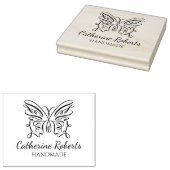 Moderne, aangepaste vlinderhandleiding groot rubberstempel (Gestempeld)