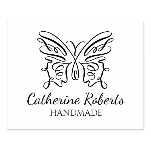 Moderne, aangepaste vlinderhandleiding groot rubberstempel (Afrduk)