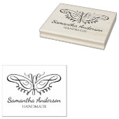 Moderne, aangepaste vlinderhandleiding groot rubberstempel (Gestempeld)