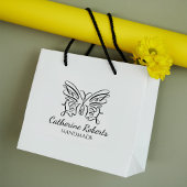 Moderne, aangepaste vlinderhandleiding groot rubberstempel