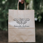 Moderne, aangepaste vlinderhandleiding groot rubberstempel