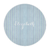 Moderne, aangepaste vormgeving Blauw gestreept Snijplank (Voorkant)